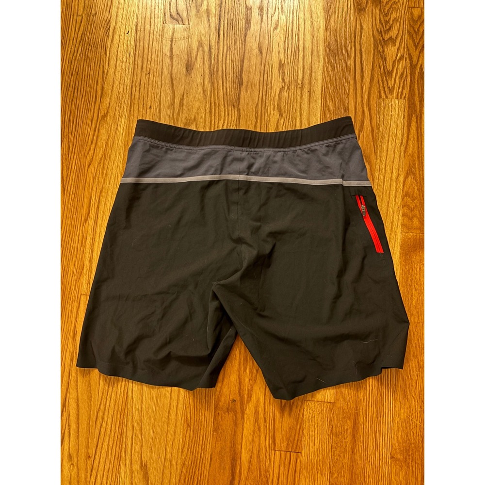 Speedo Mens ActiveFlex Board Shorts Black Grey Red sz 36 Swim Trunks Zip Pocket - Picture 5 of 5